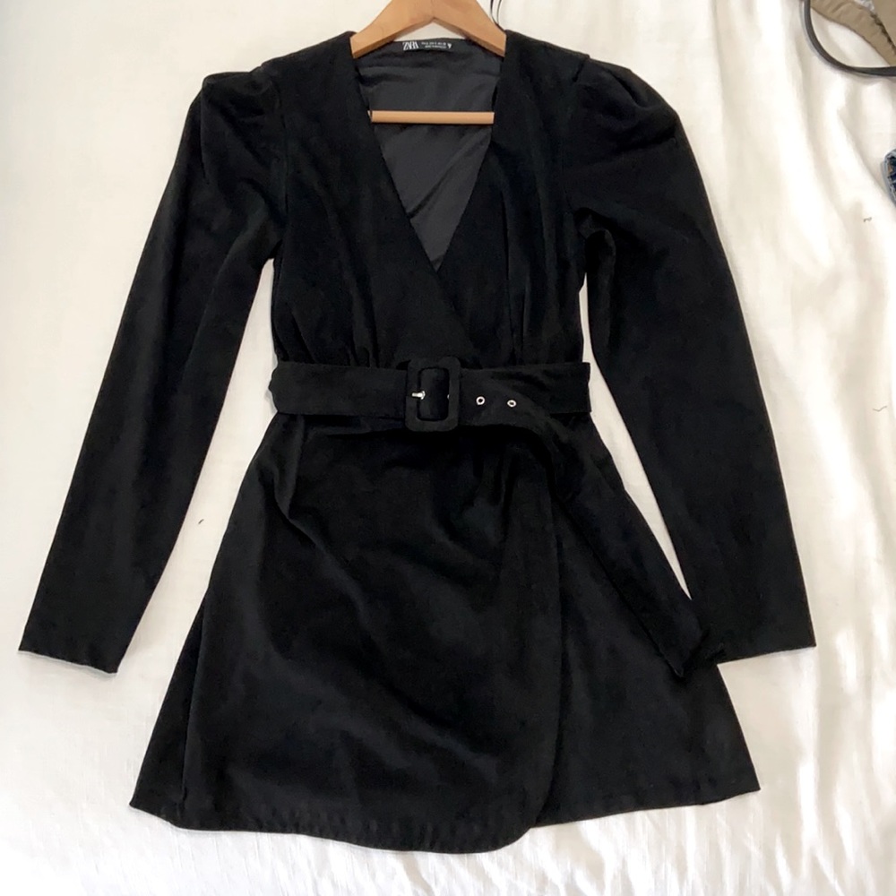 Black Suede Midi Dress